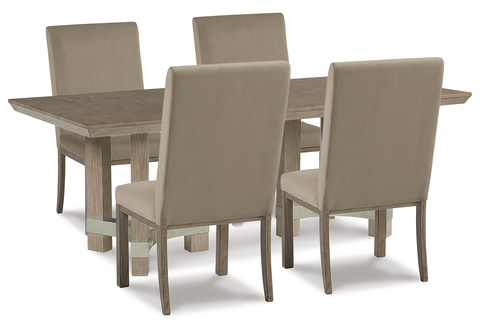 Chrestner Dining Table and 4 Chairs with Storage