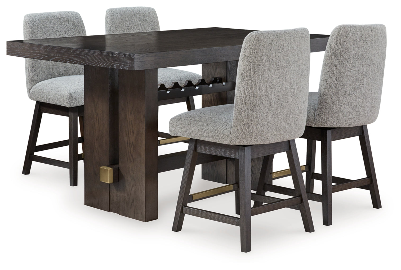 Burkhaus Counter Height Dining Table and Barstools