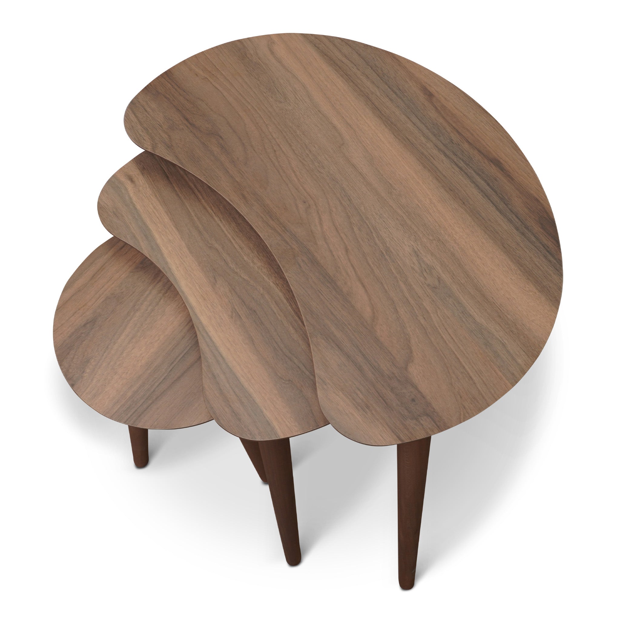 Dainty Walnut Nesting Table