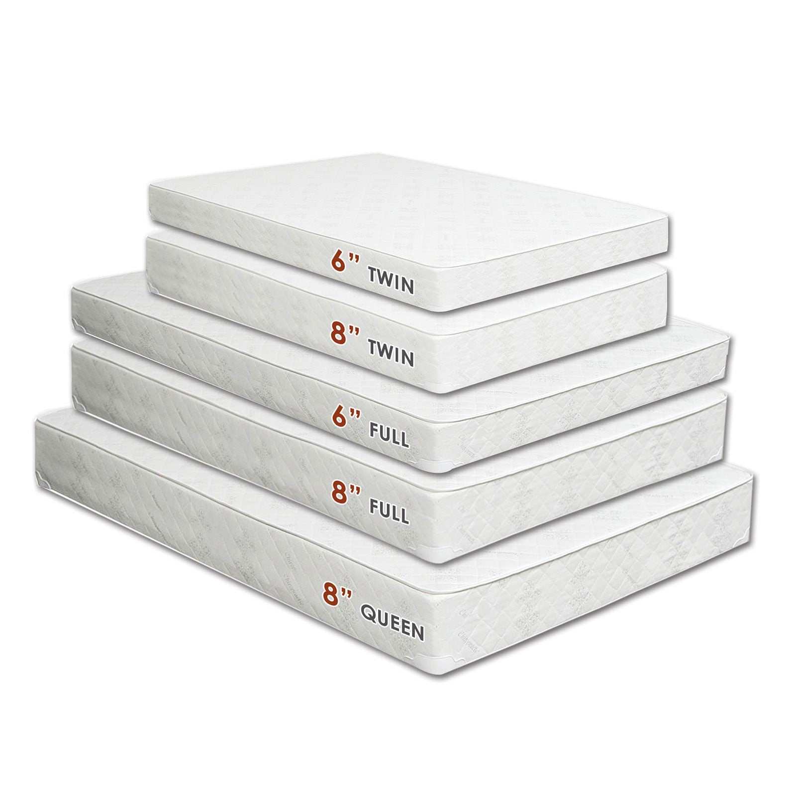 Daisy White 6" Bunkie Board Combo  Twin Mattress