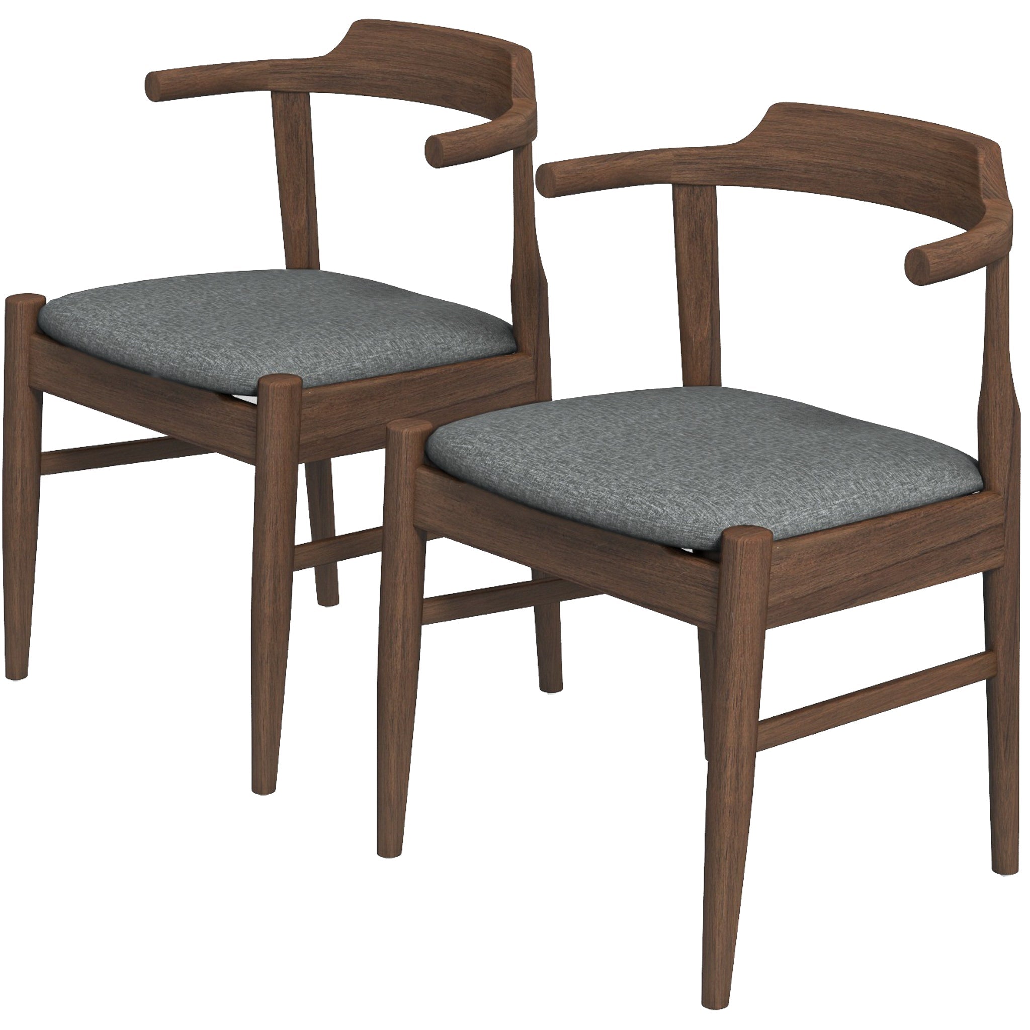 Daisy Gray Fabric Dining Chair (Set Of 2)