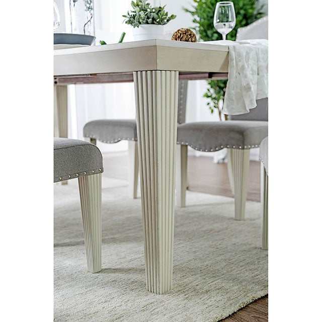 Daniella Antique White/Gray Dining Table
