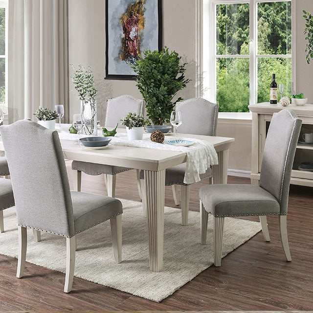 Daniella Antique White/Gray Dining Table