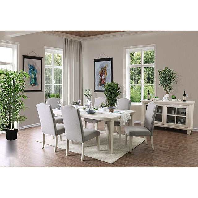 Daniella Antique White/Gray Side Chair (Set of 2)