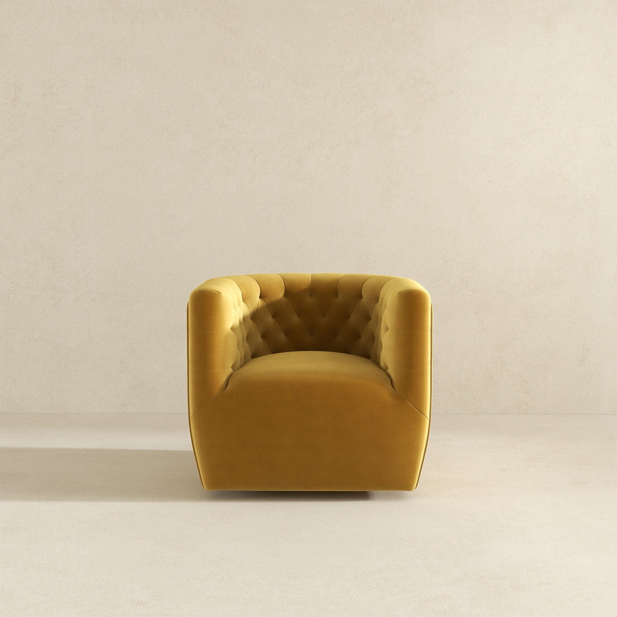 Delaney Gold Velvet Swivel Chair