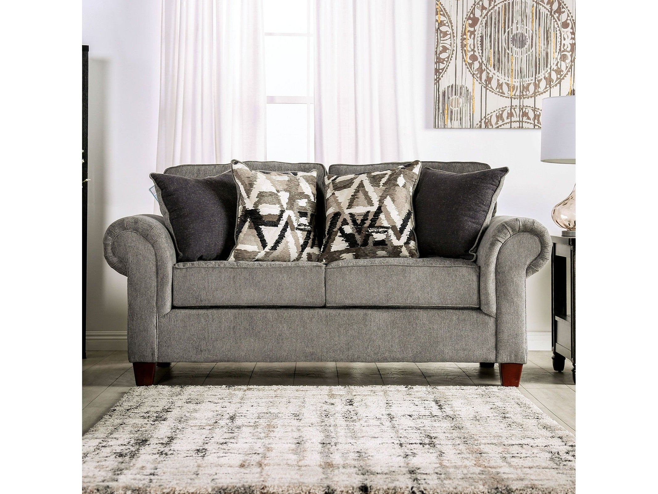 Delgada Graphite Loveseat