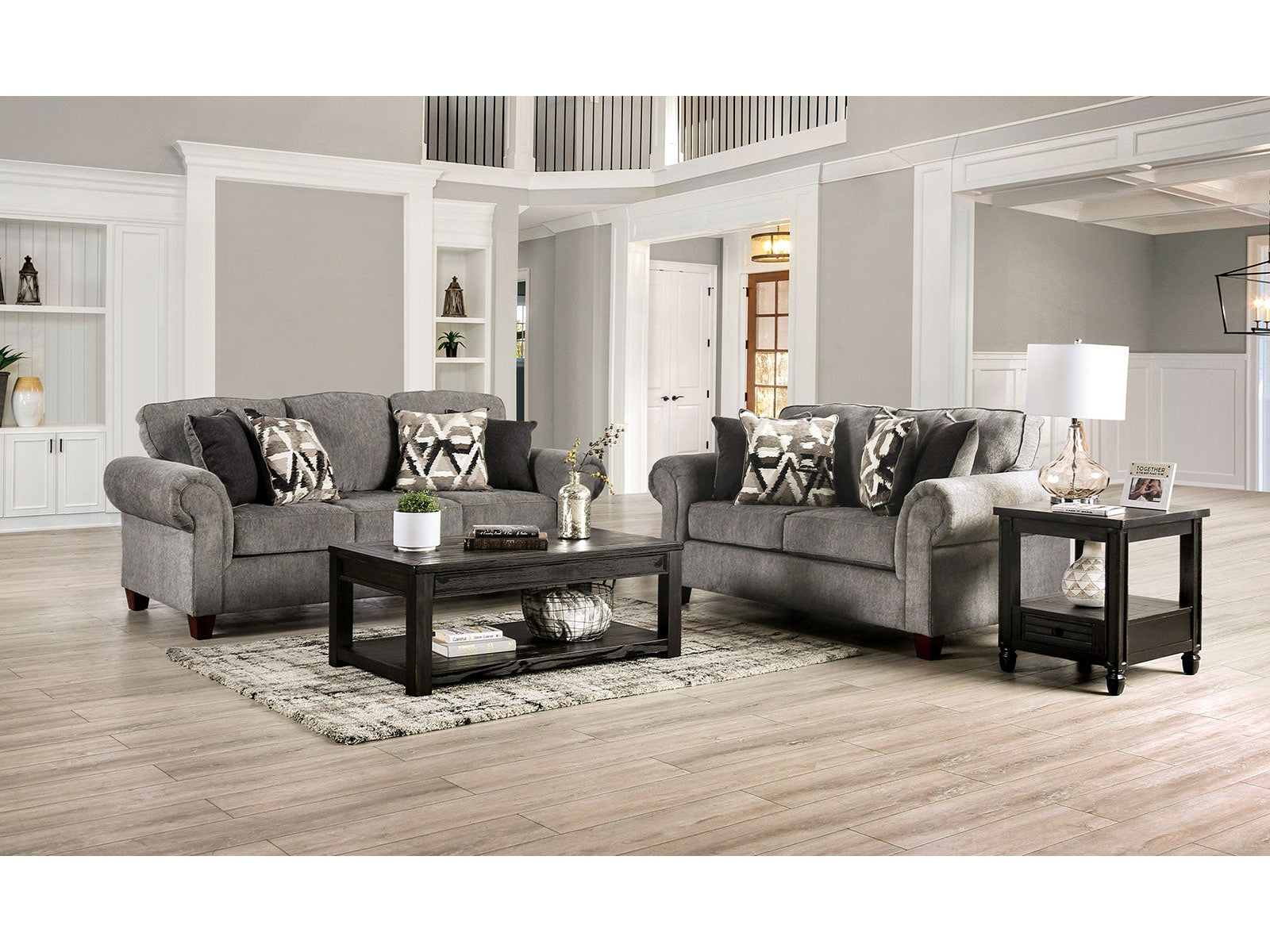 Delgada Graphite Sofa & Loveseat