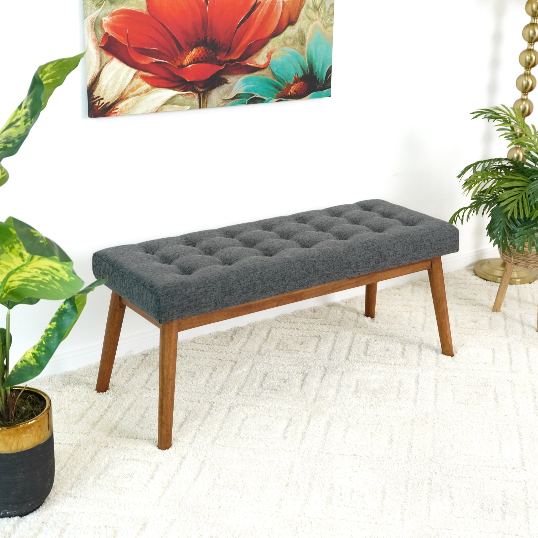 Delilah Modern Bench (Fabric)