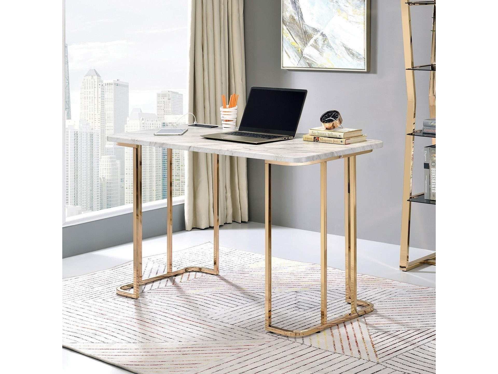Delphine Gold/White Desk