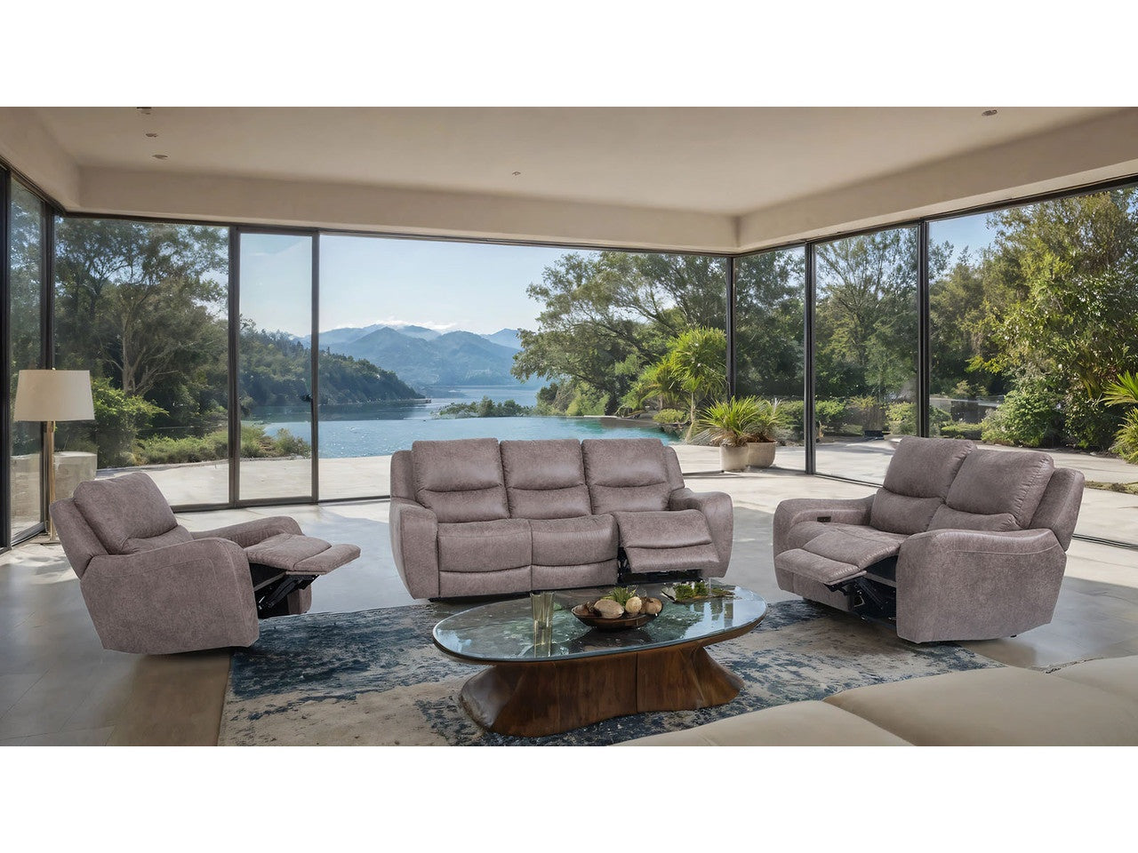 Demetrius Dark Gray Power Recliner