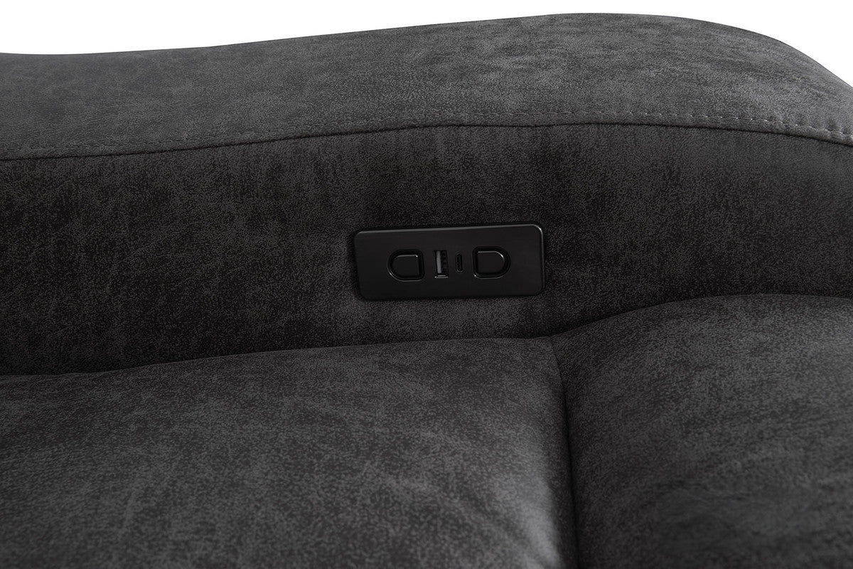 Demetrius Dark Gray Power Sofa & Loveseat