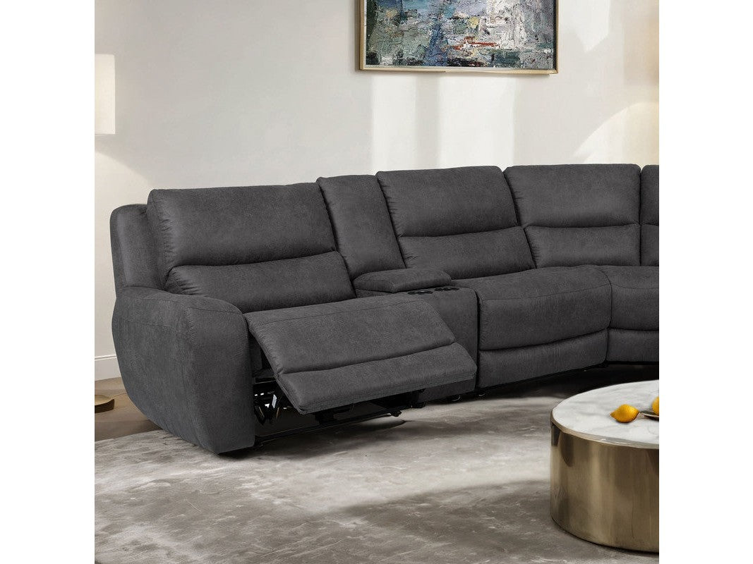 Demetrius Granite Gray Power Sectional