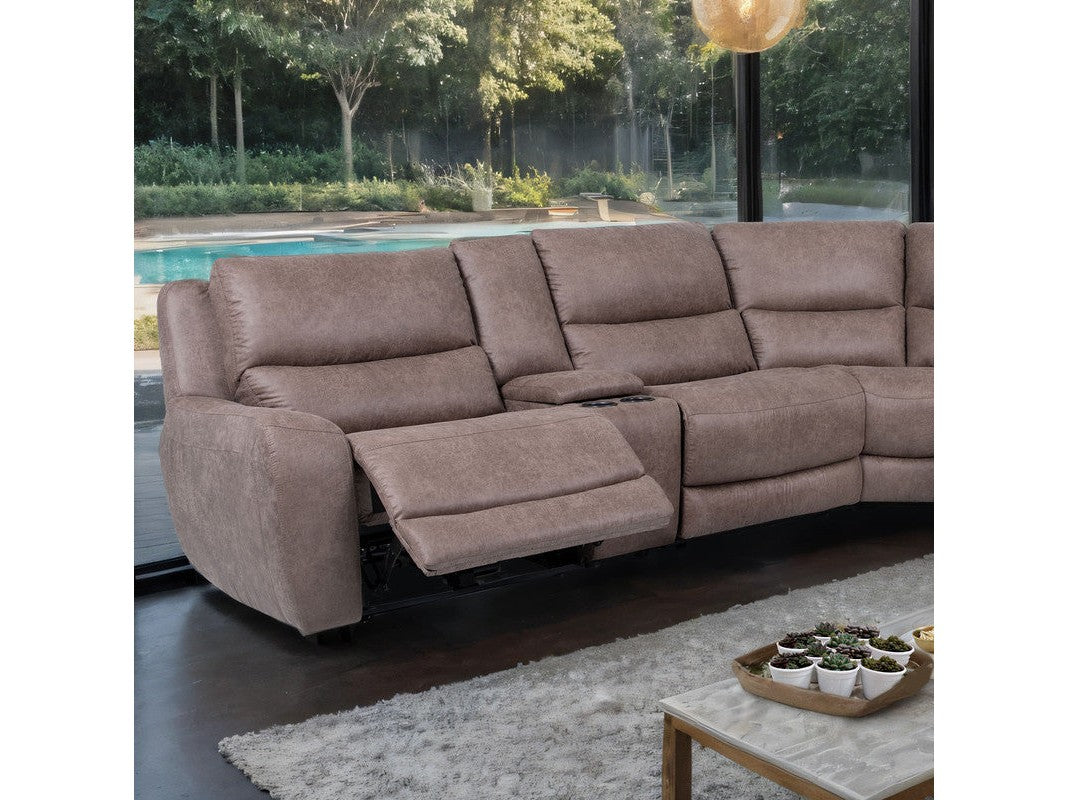 Demetrius Slate Brown Power Sectional
