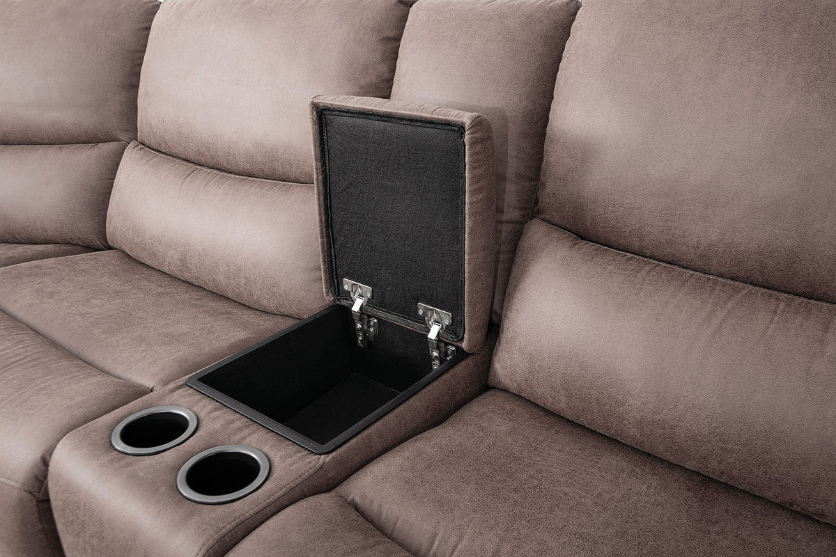 Demetrius Slate Brown Power Sectional