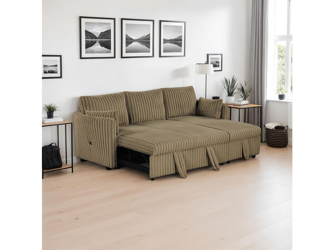 Denholme Brown Sectional w/ Pull Out