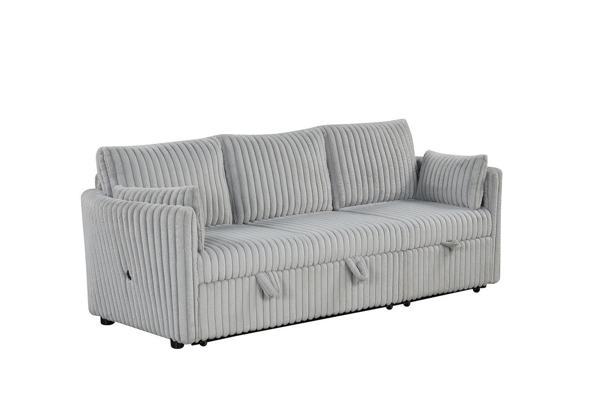 Denholme Gray Sectional w/ Pull Out