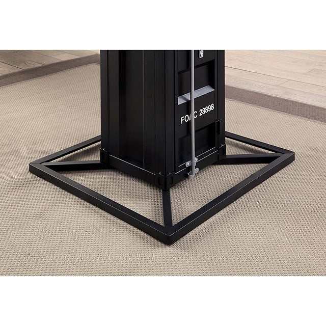 Dicarda Distressed Walnut/Sand Black Counter Height Dining Table