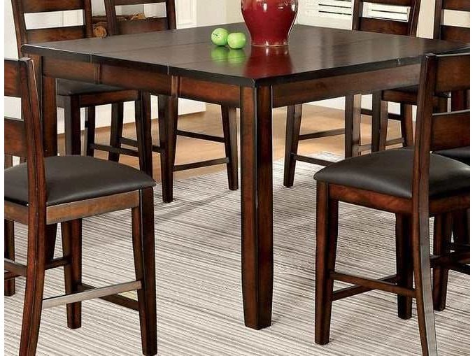 Dickinson II Dark Cherry Counter Height Dining Table w/ 18" Leaf