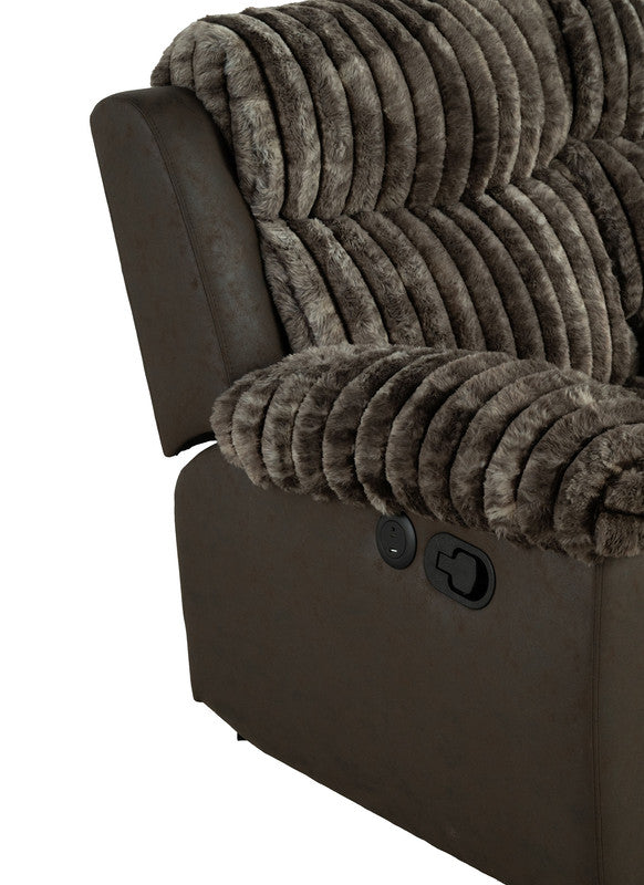 Dionysus Brown Manual Reclining Loveseat w/ Console