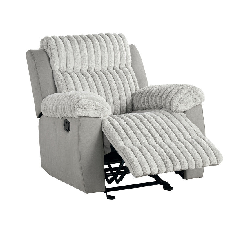 Dionysus Gray Manual Glider Recliner