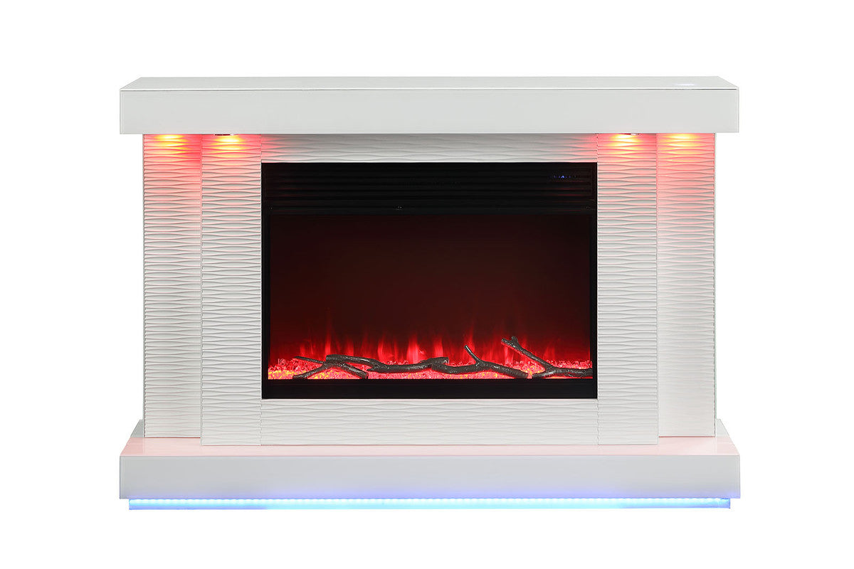Dorrit White 55" Electric Fireplace