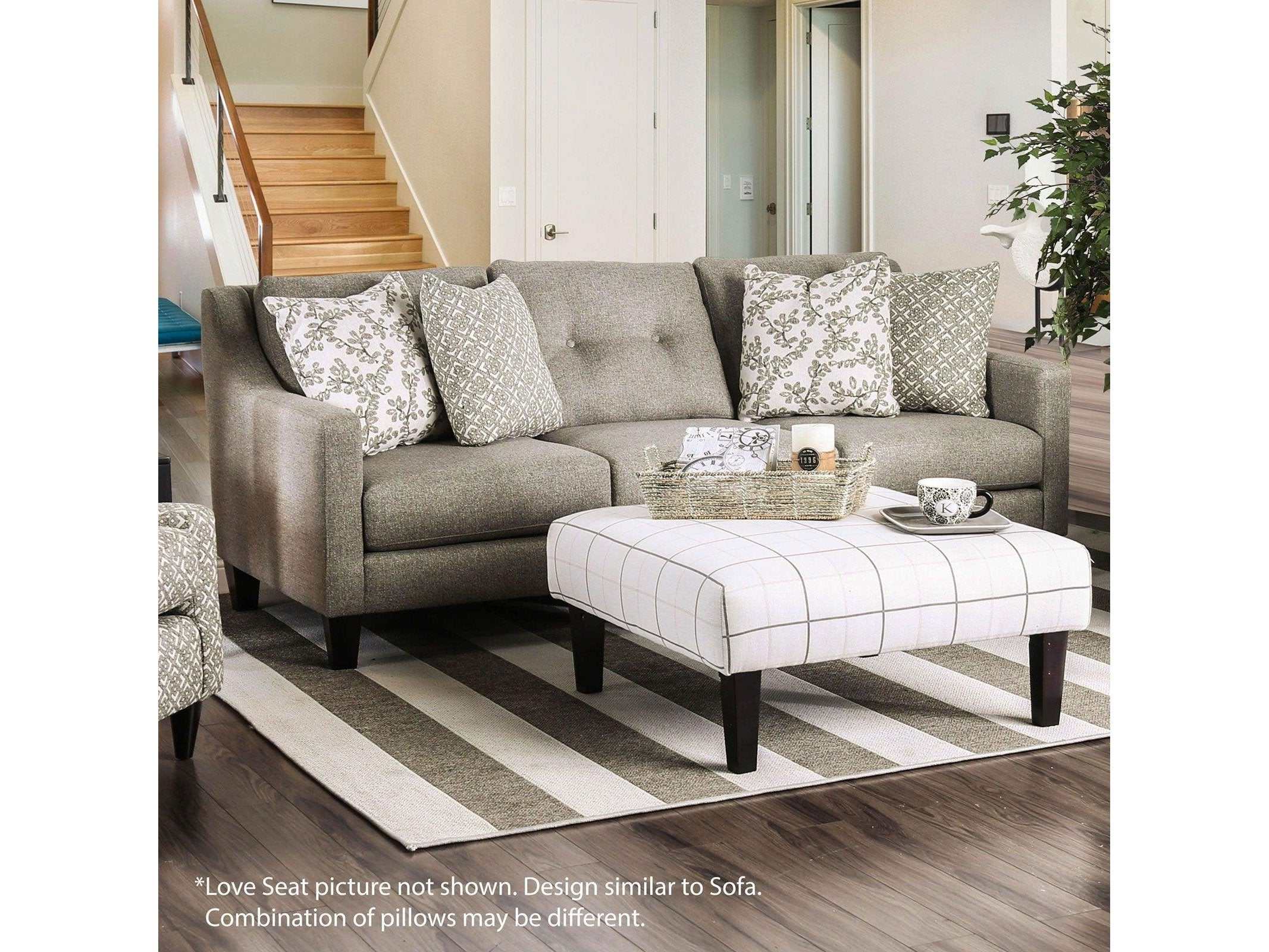 Dorset Light Gray Stationary Sofa & Loveseat 2pc