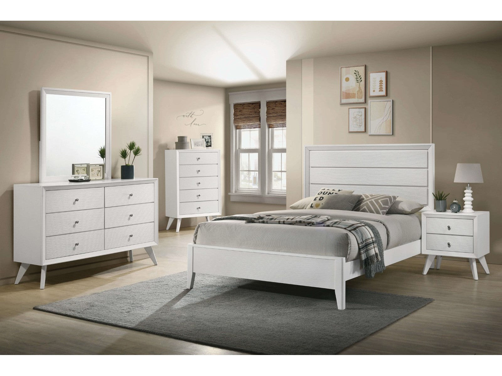 Dortmund White 4 Pc. Queen Bedroom Set