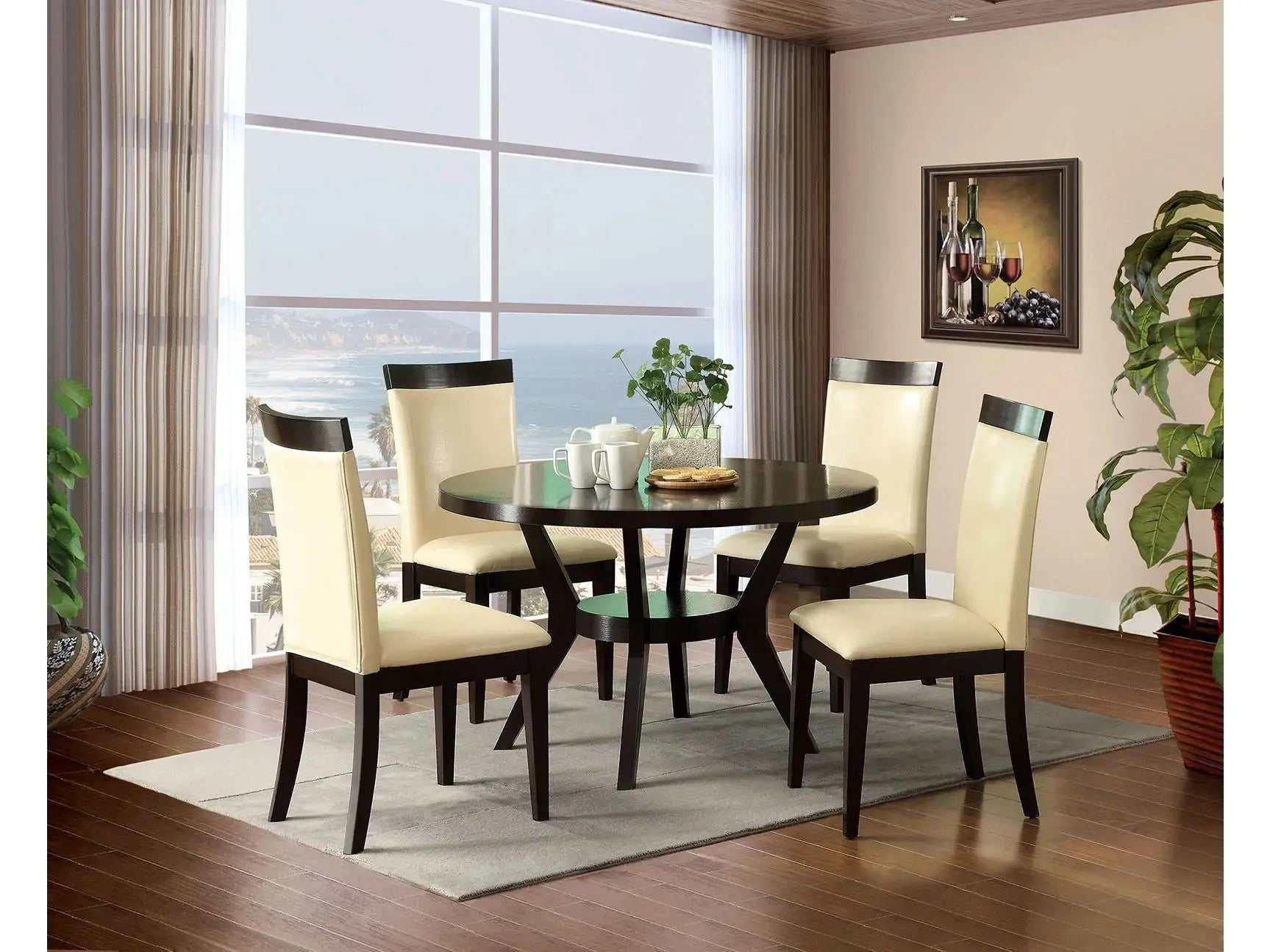 Downtown Espresso Round Dining Table