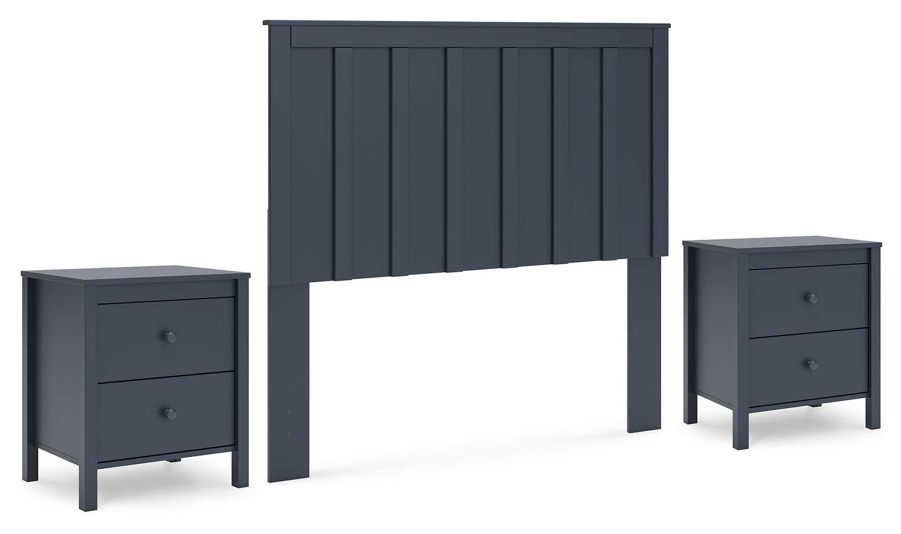 Simmenfort Blue Panel Headboard Bedroom Set