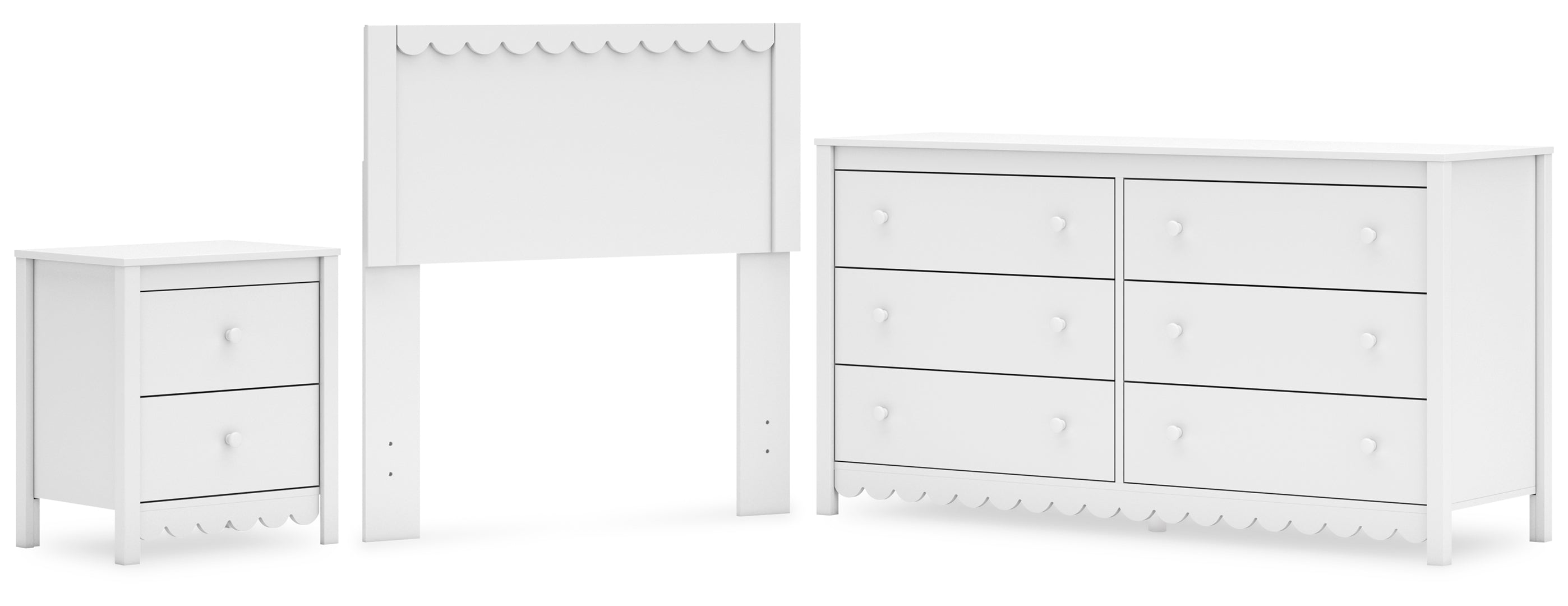 Hallityn White Platform Bedroom Set