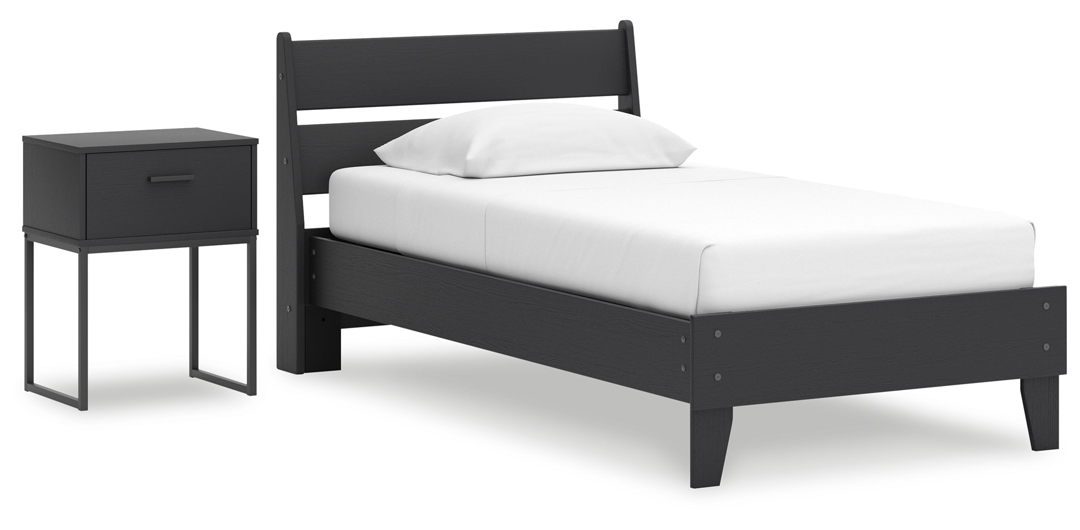 Socalle Twin Panel Headboard with Dresser and Nightstand