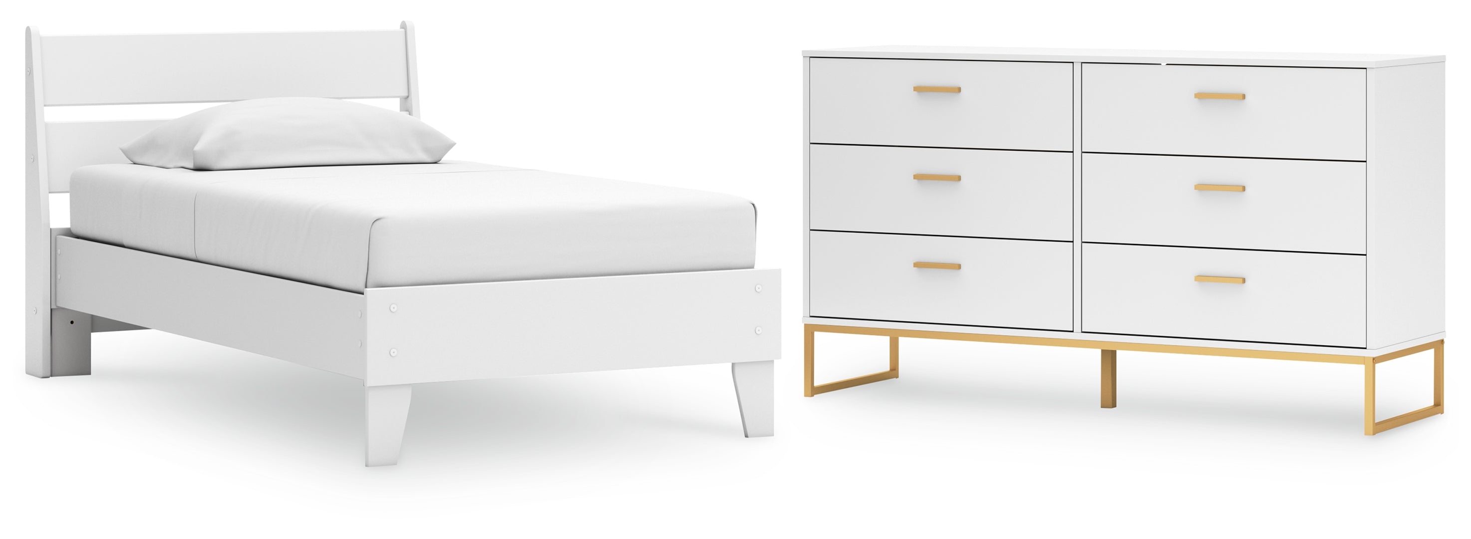 Socalle Twin Panel Headboard with Dresser and Nightstand