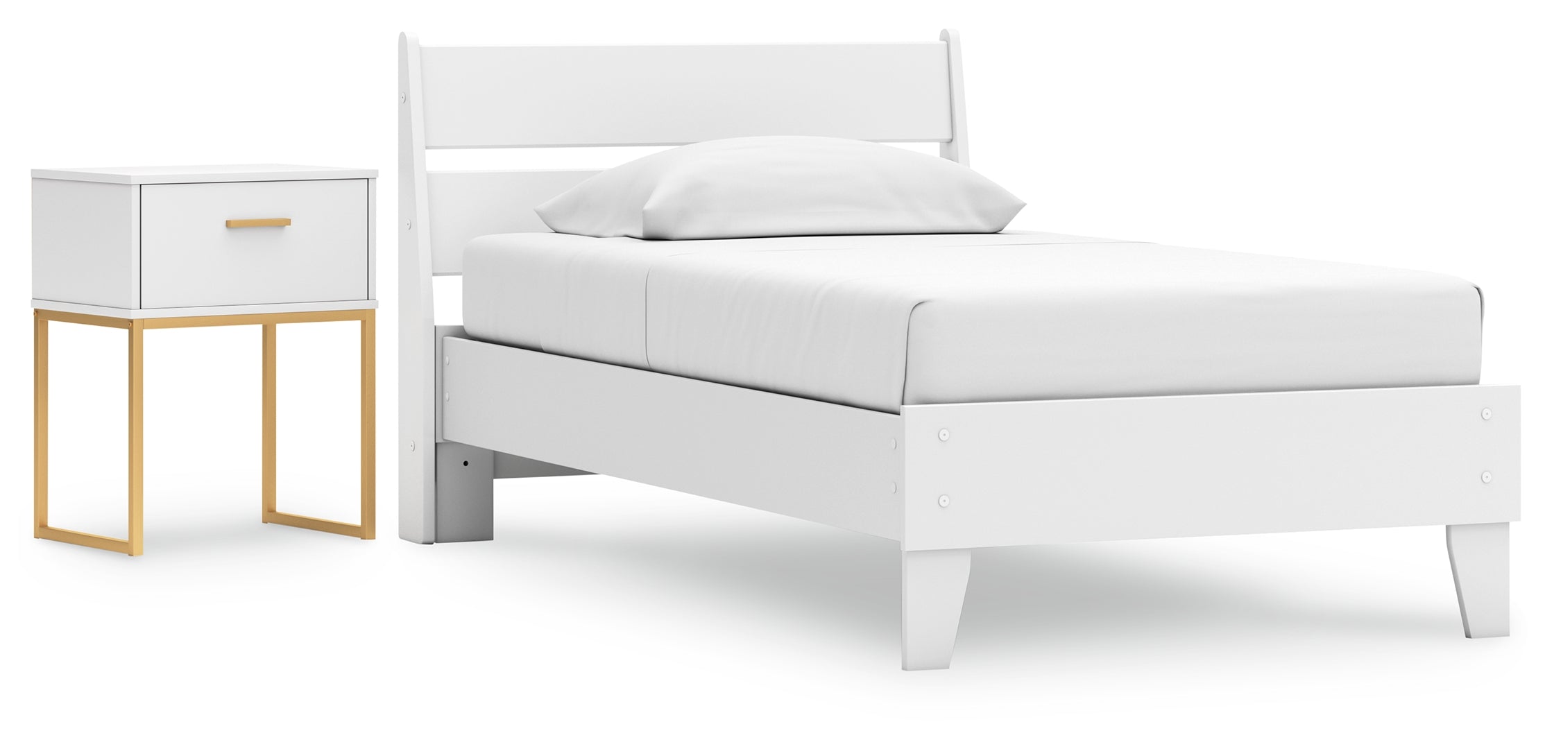 Socalle Twin Panel Headboard with Dresser and Nightstand