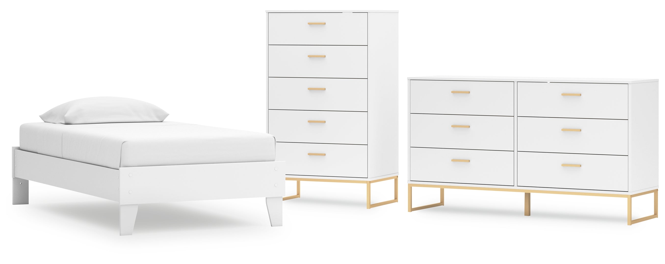 Socalle Twin Panel Headboard with Dresser and Nightstand