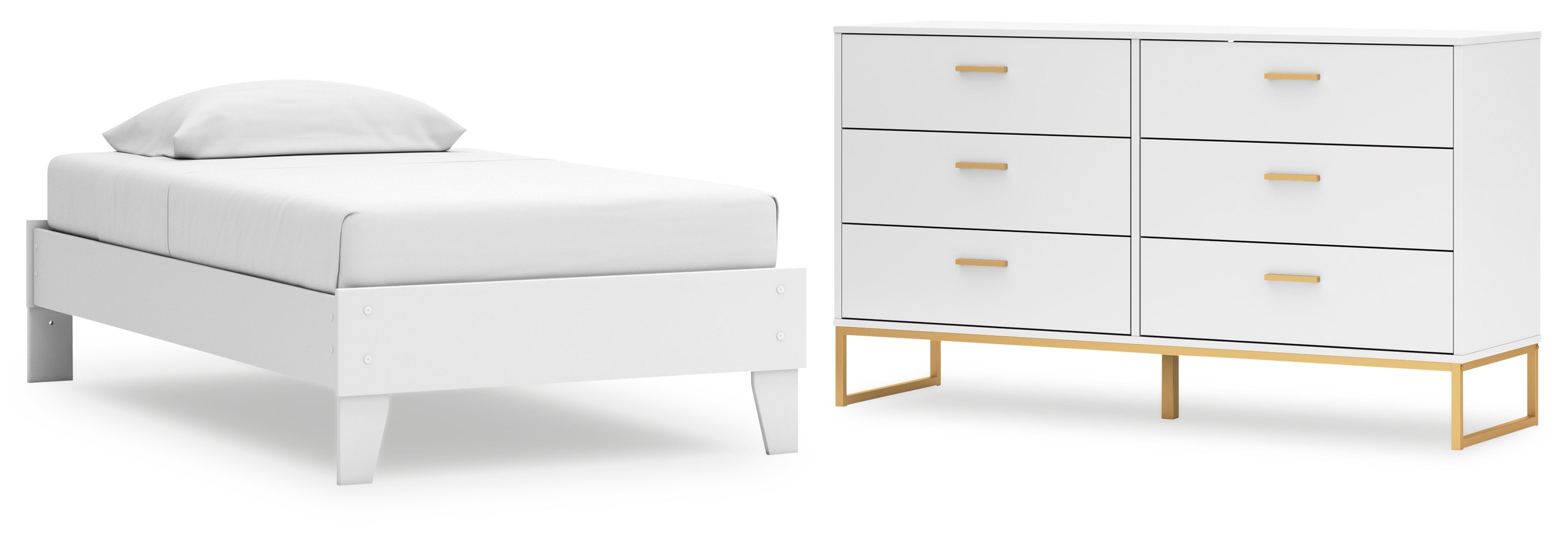 Socalle Twin Panel Headboard with Dresser and Nightstand