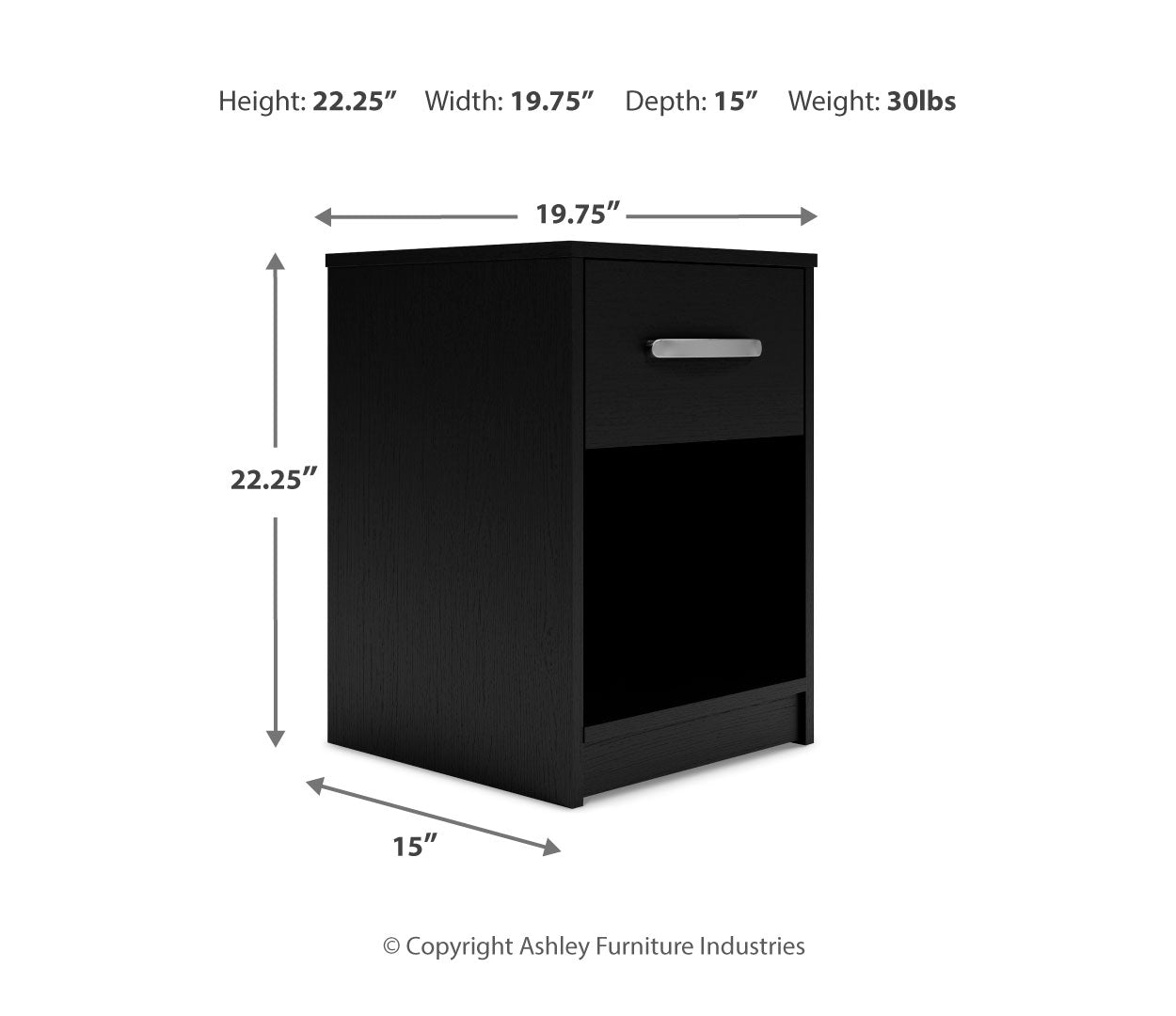 Finch One Drawer Night Stand