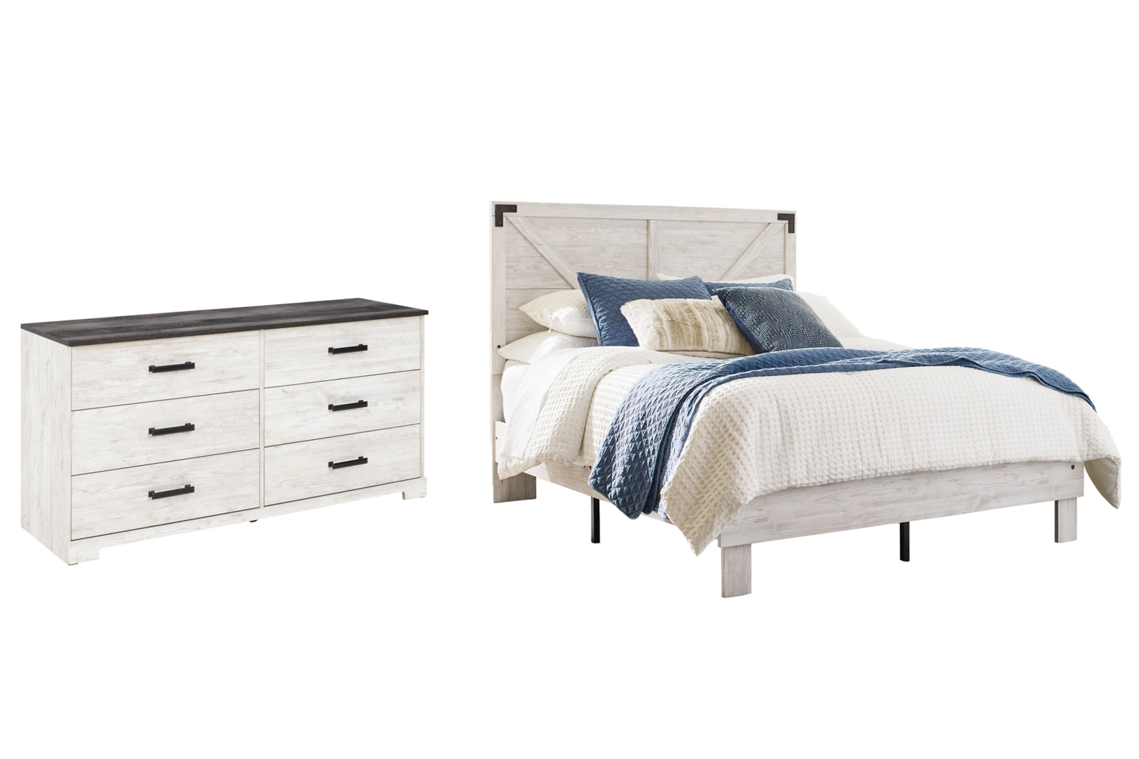 Shawburn White Panel Headboard Bedroom Set