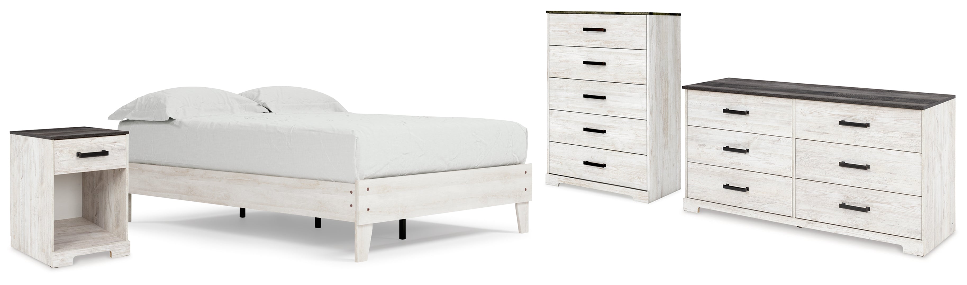 Shawburn White Panel Headboard Bedroom Set