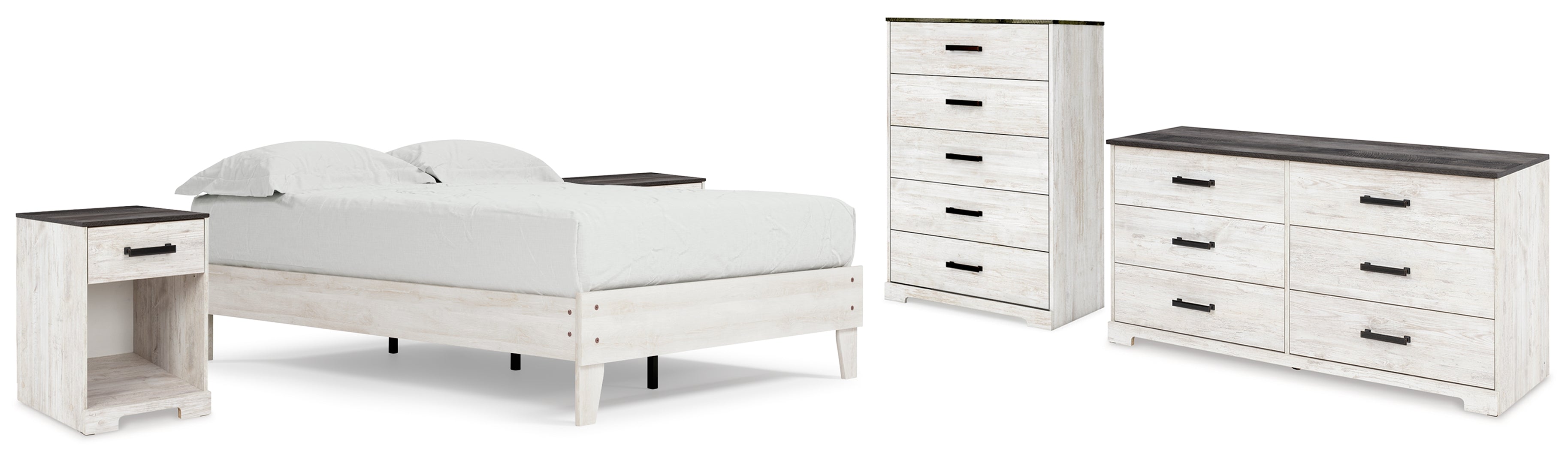 Shawburn White Panel Headboard Bedroom Set