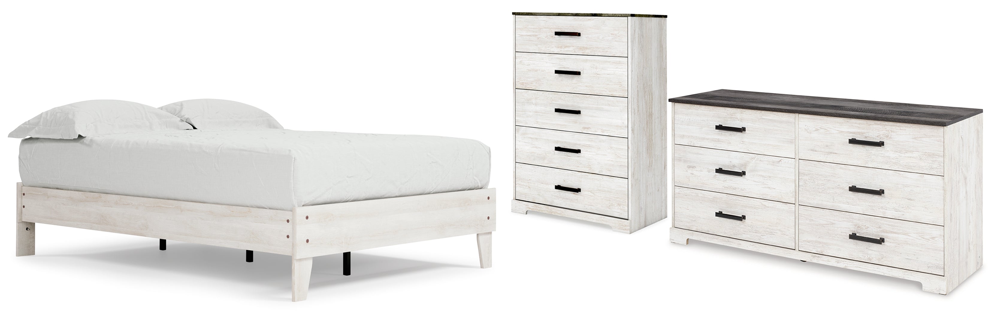 Shawburn White Panel Headboard Bedroom Set