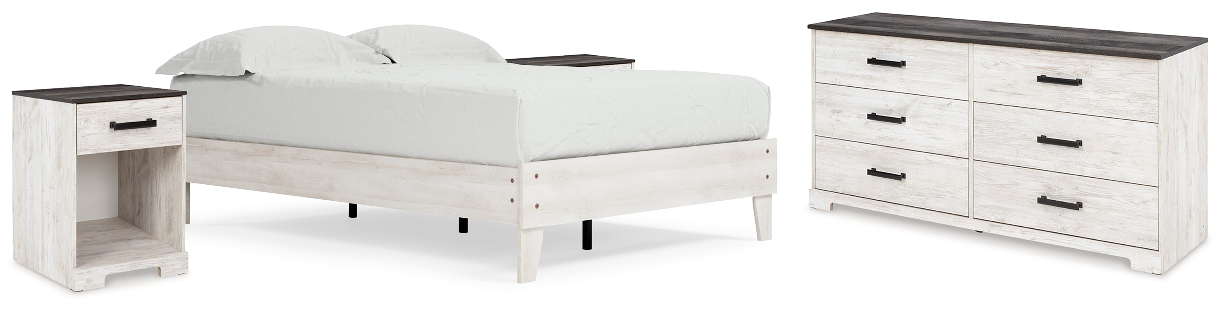 Shawburn White Panel Headboard Bedroom Set