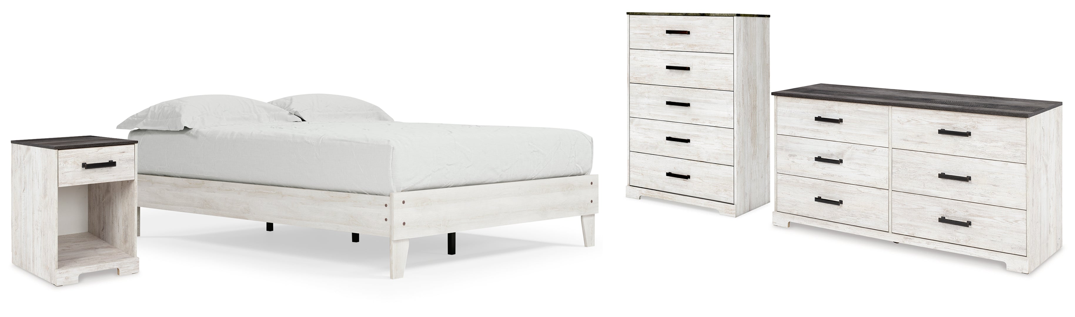 Shawburn White Panel Headboard Bedroom Set