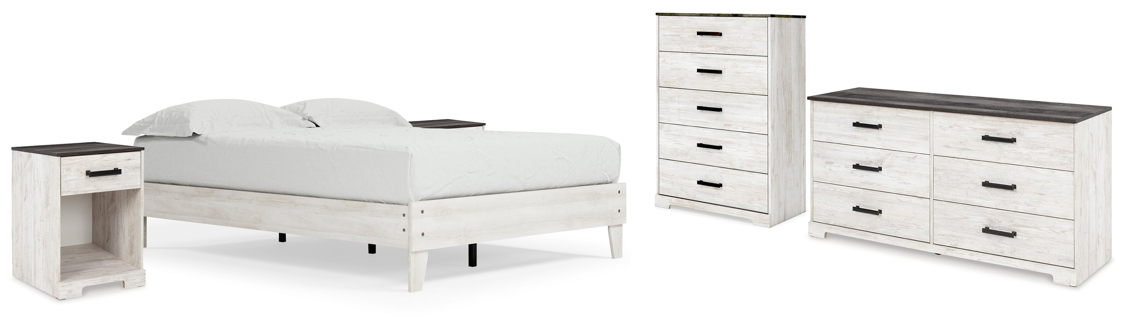 Shawburn White Panel Headboard Bedroom Set