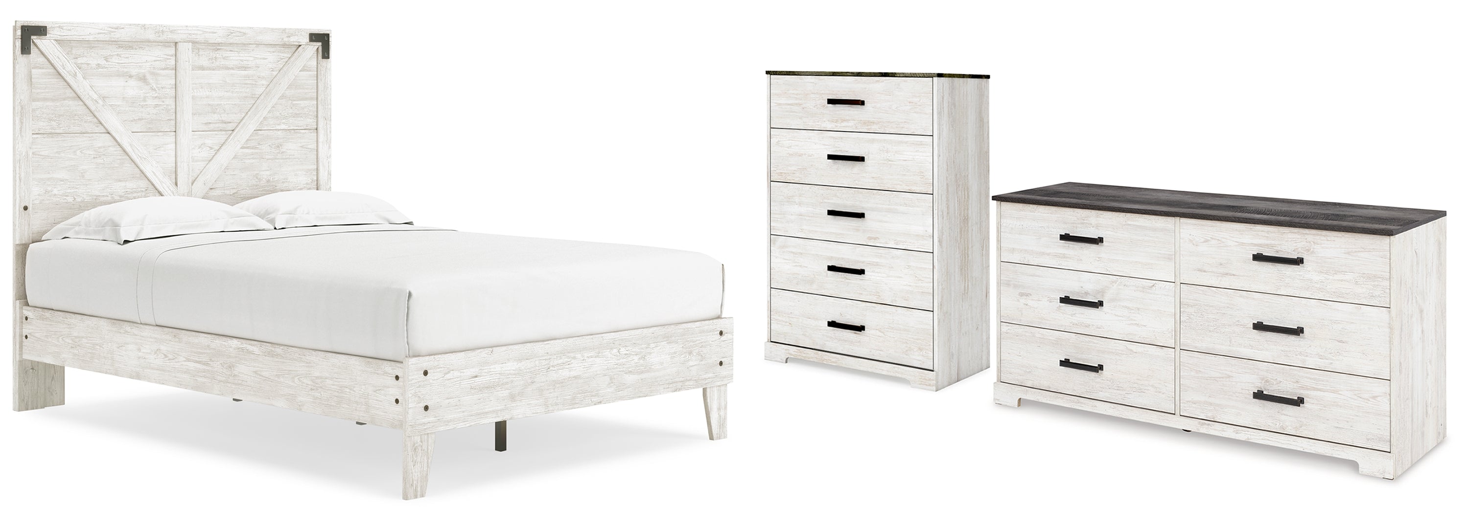 Shawburn White Panel Headboard Bedroom Set