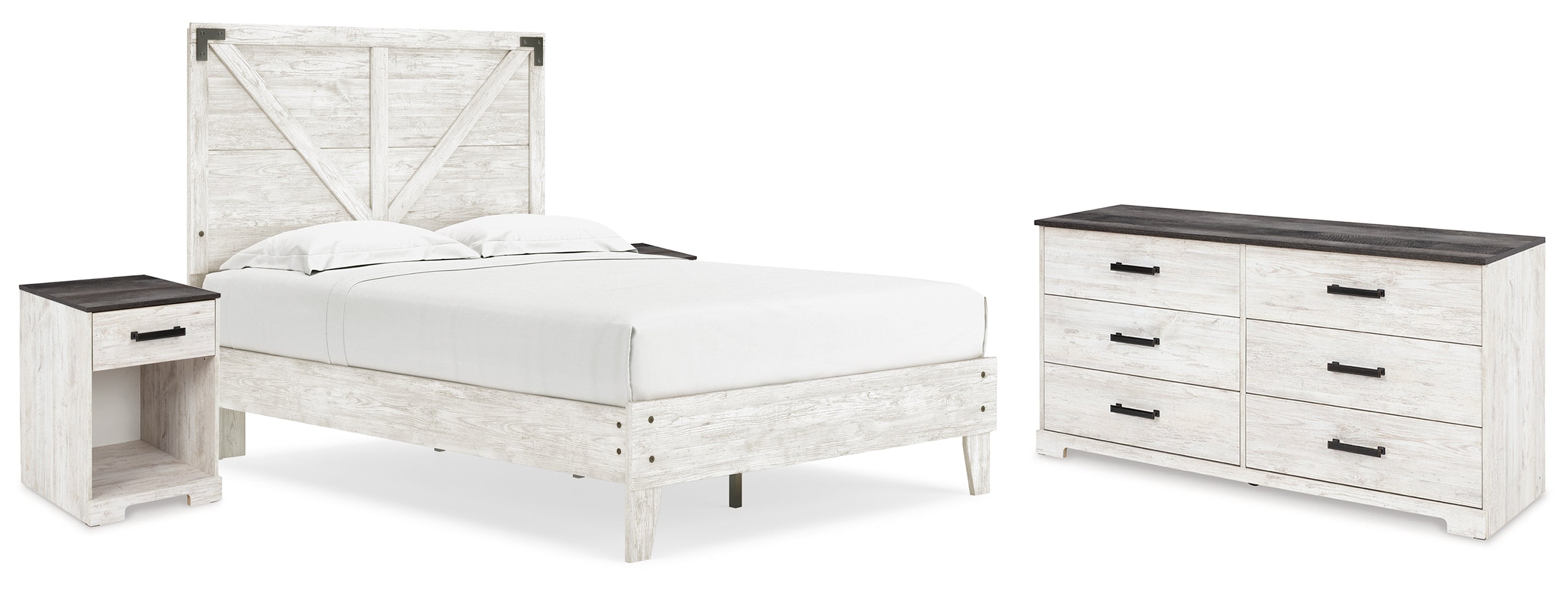 Shawburn White Panel Headboard Bedroom Set