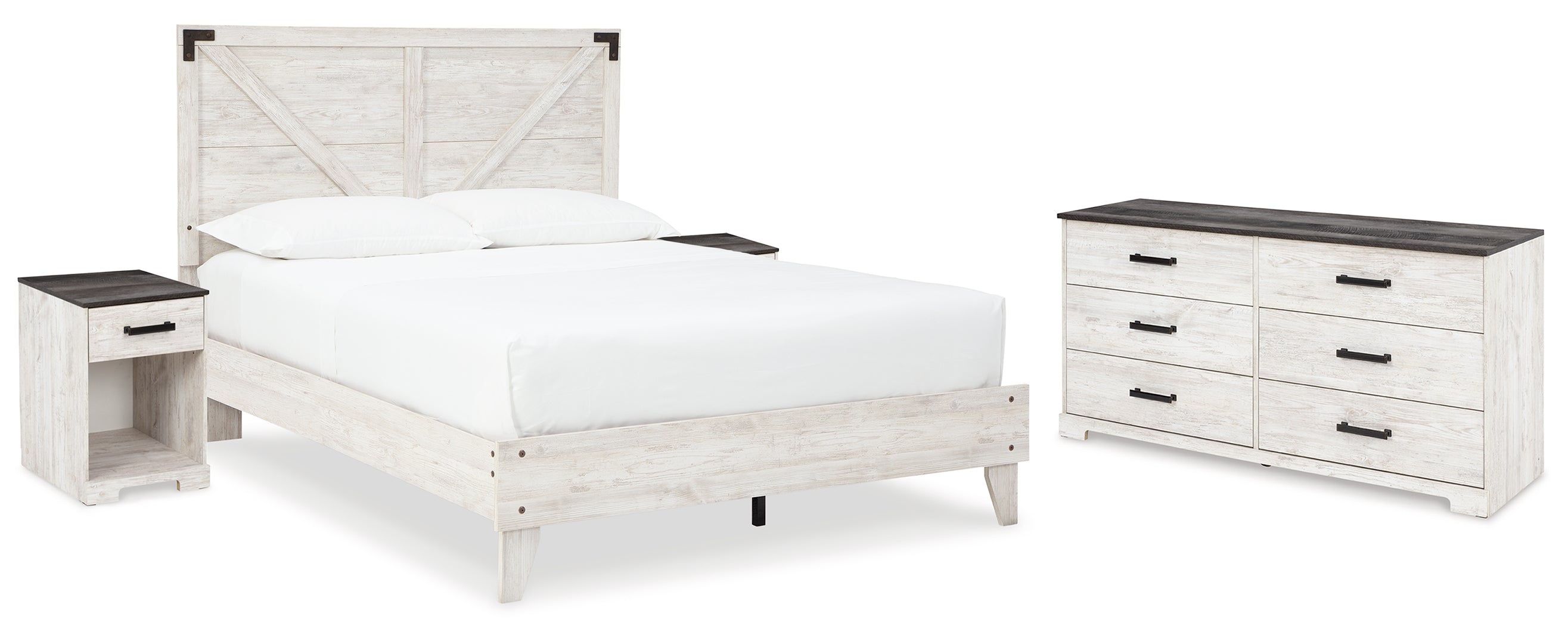 Shawburn White Panel Headboard Bedroom Set