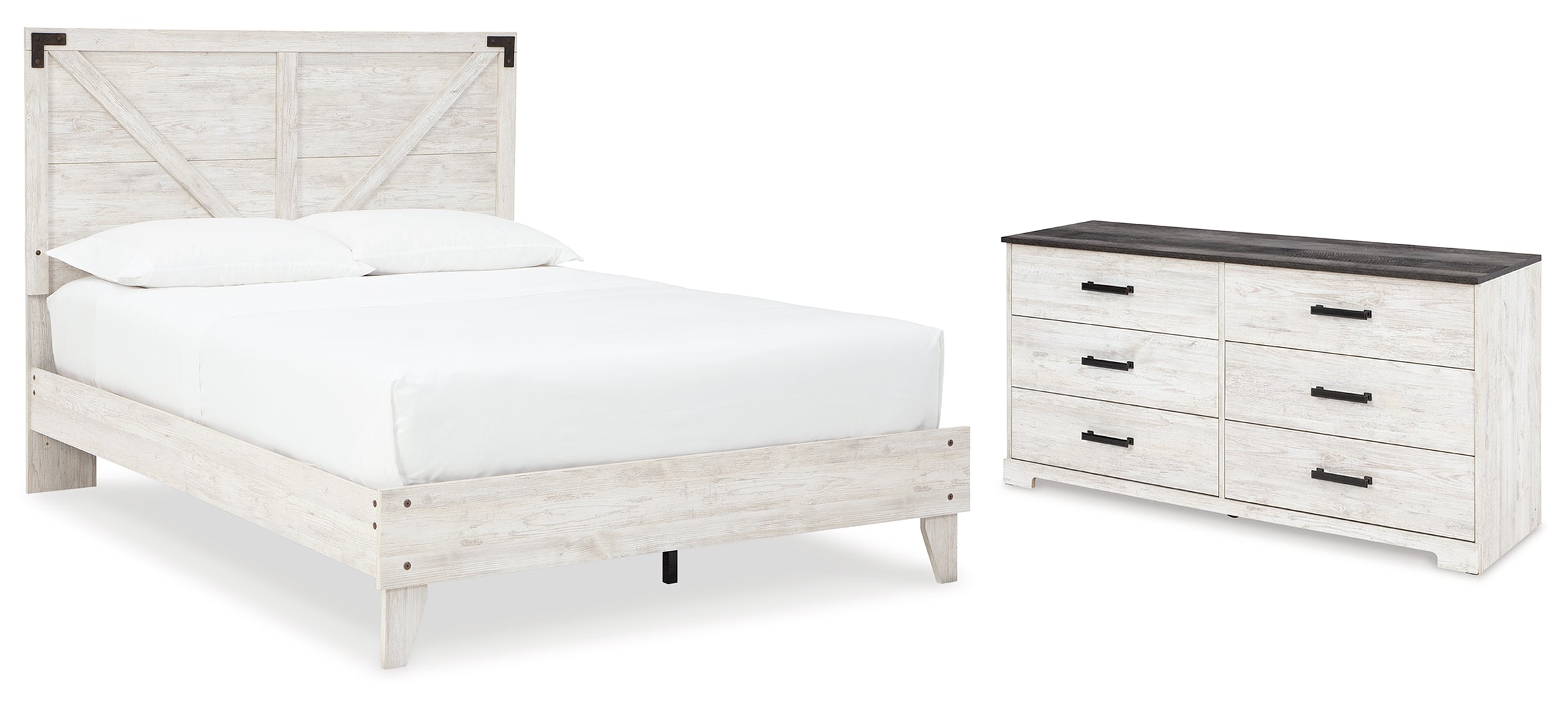 Shawburn White Panel Headboard Bedroom Set