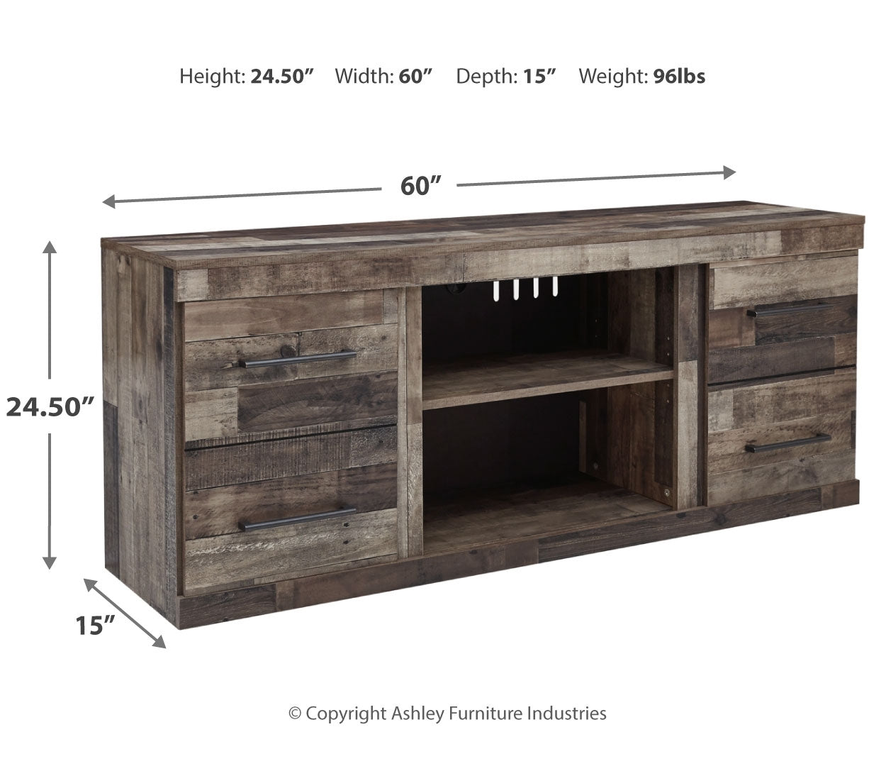 Derekson LG TV Stand w/Fireplace Option