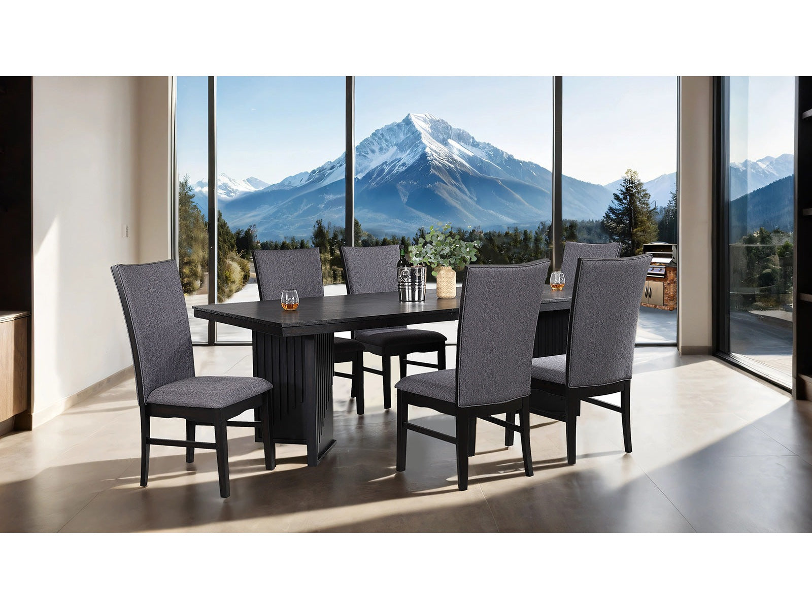 Easingwold Black 7 Piece Dining Set