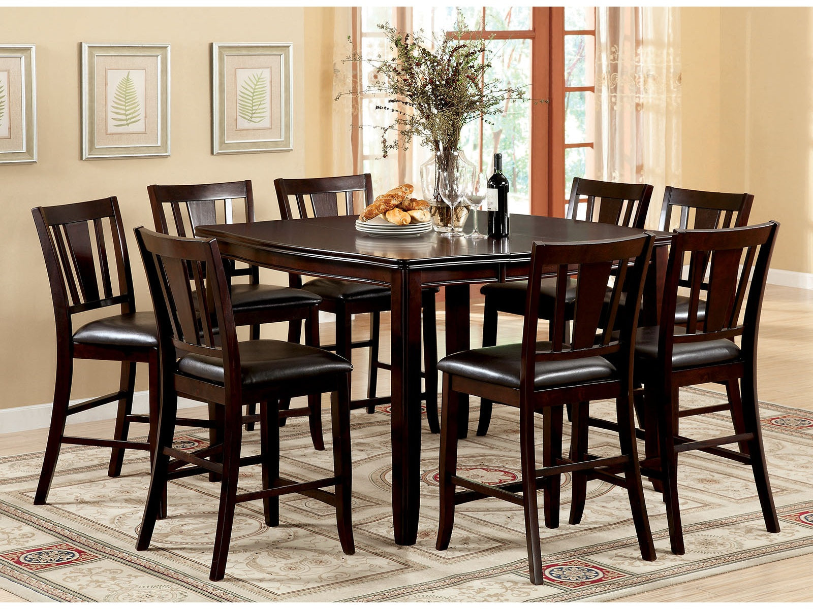 Edgewood Espresso 9 Pc. Counter Height Dining Room Set